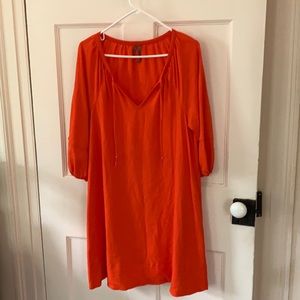 Orange summer dress. Anthropologie